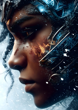 Cyberpunk Woman Portrait
