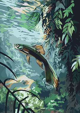 Fish in Lush Greenery