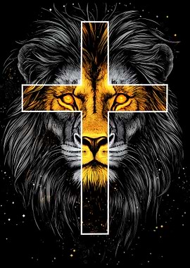 Jesus is King - Lion and Cross