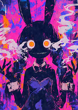 Dark Bunny Girl Art