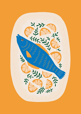 Blue Fish with Lemon