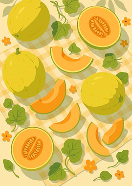 Crenshaw Melon – A Stylized Tablescape