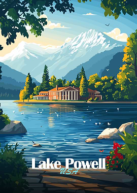 Lake Powell Vintage Poster