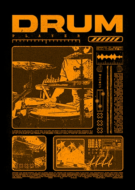 Drum Player Drummer Poster