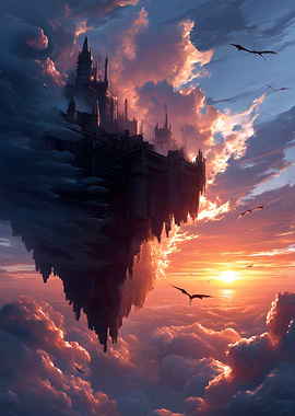 Floating Castle Sunset