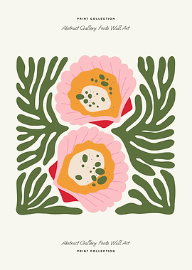 Abstract Floral Wall Art Print