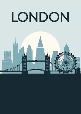 London Skyline Silhouette