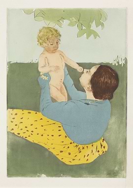 Mother and Child in Garden