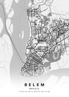 Belem Brazil City Map