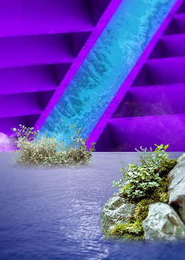 A Surreal Landscape Between Sea and Structure