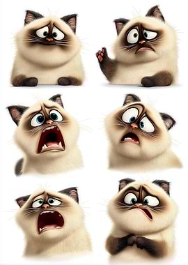 Funny Toilet Cat Expressions