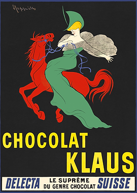 Authentic French Vintage Chocolate Poster