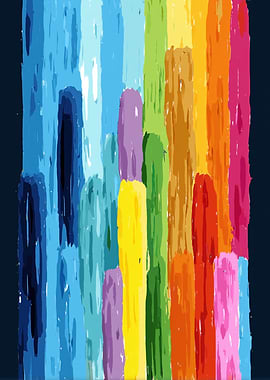 Abstract Rainbow Stripes