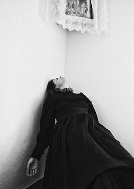 Woman in Black Dress