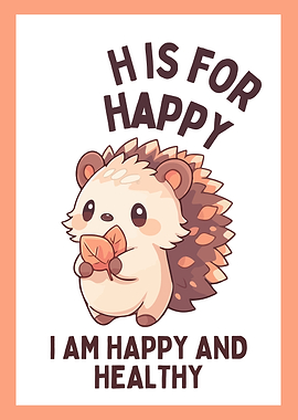 Happy Hedgehog Illustration