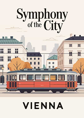Vienna City Tram Poster