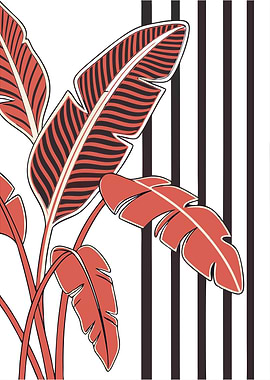 Palm Leaf Landscape Botanical Flower