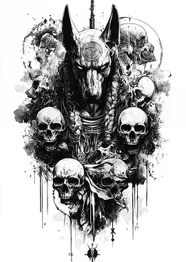 Anubis and Skulls