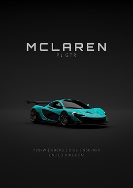 McLaren P1 GTR - Cyan - Front - Specs