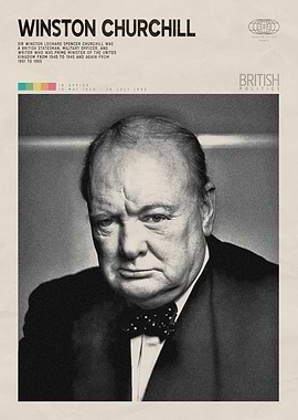 Winston Churchill Vintage Poster