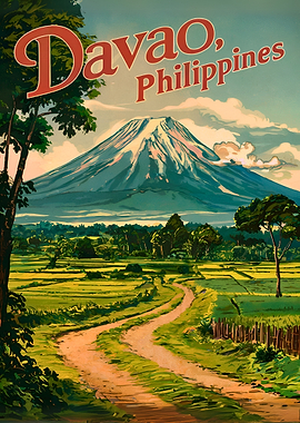 Davao, Philippines Vintage Poster