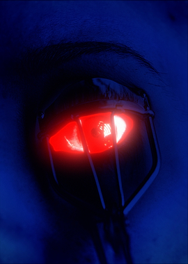 Captive Cosmic Gaze: Red Eye & Stellar Cage