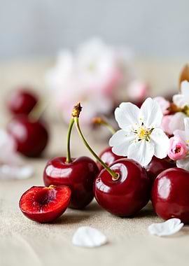 Cherries and Blossoms