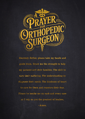 Prayer for Orthopedic Surgeon