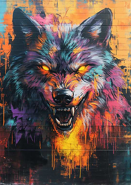 Dire Wolf Graffiti Art