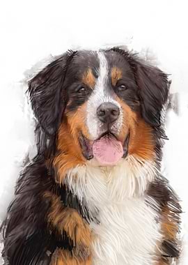Bernese Mountain Dog Portrait