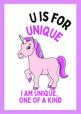 Unicorn Unique Alphabet Print