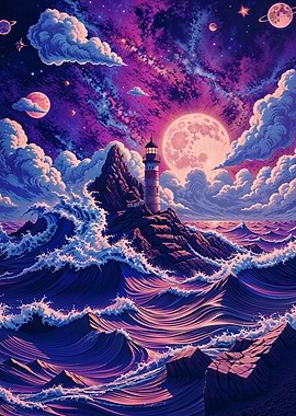 Beacon Under Cosmic Sky