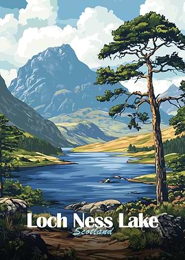 Loch Ness Lake Scotland