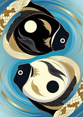 Yin Yang Koi Fish