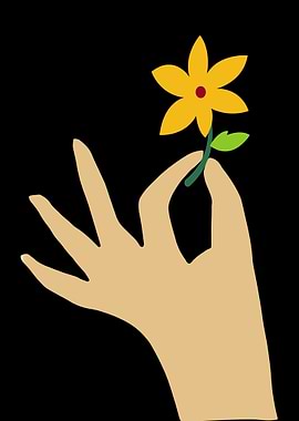 Hand Holding Flower