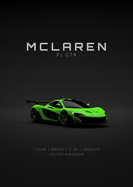 Front McLaren P1 GTR - Green - Specs