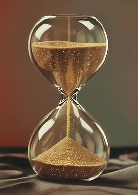 Hourglass with Golden Sand