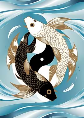 Yin Yang Koi Fish