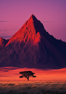 Lone Tree and Mountain
