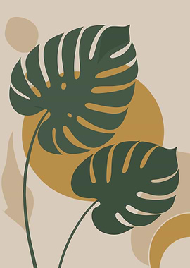 Tropical Leaf Abstract Art