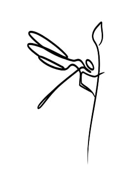Dragonfly Line Art