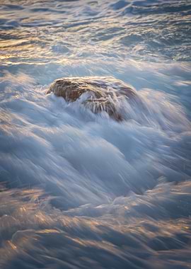 Ocean Waves and Rock
