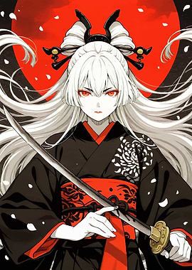 Samurai Woman with Sword