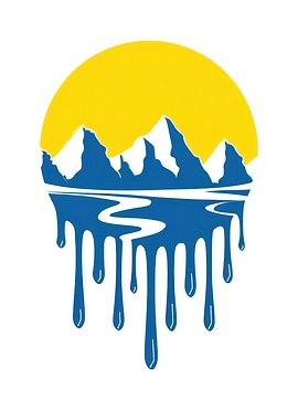 Melting Mountain Landscape