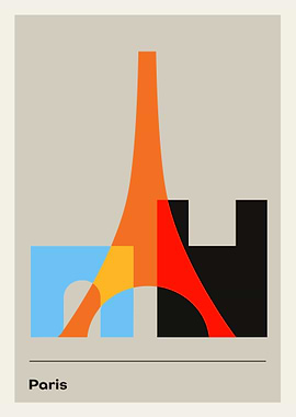 Geometric Paris Illustration