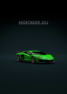 Green Front Lamborghini Aventador SVJ
