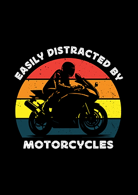 Retro vintage sunset motorycle