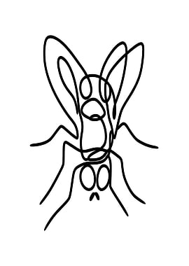One Line Fly Drawing