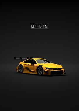 Yellow front BMW M4 DTM 2015