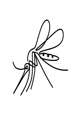 Mosquito Line Art